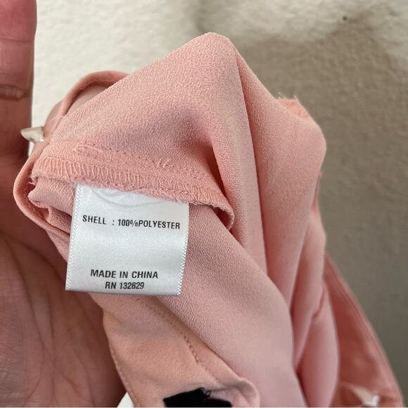 NWT Revolve NBD Cameron Pants Ballet Pink Pleated High Waisted Belted Pants S - Picture 6 of 6